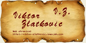 Viktor Zlatković vizit kartica